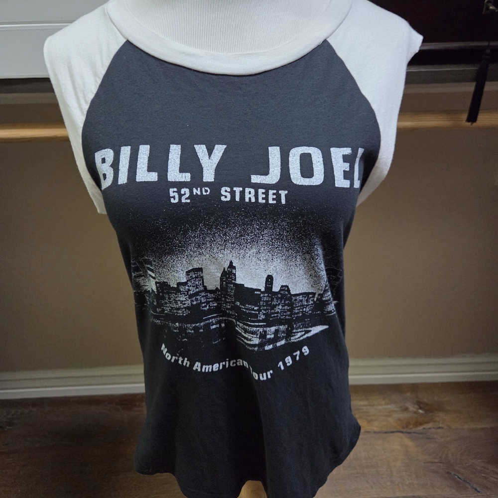 Billy Joel Graphic Short Sleeve Tee - Black and White